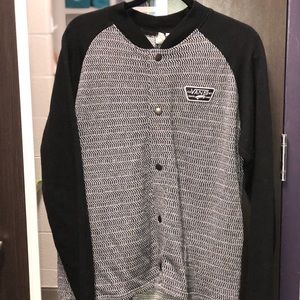 Black and white button up sweater/cardigan